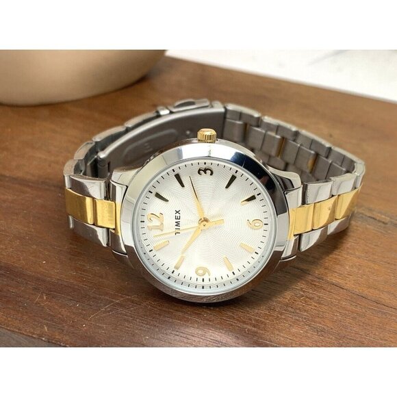 Timex Women's Watch TW2V35900 Quartz Silver Dial Two Tone Stainless Stee… - Picture 7 of 13